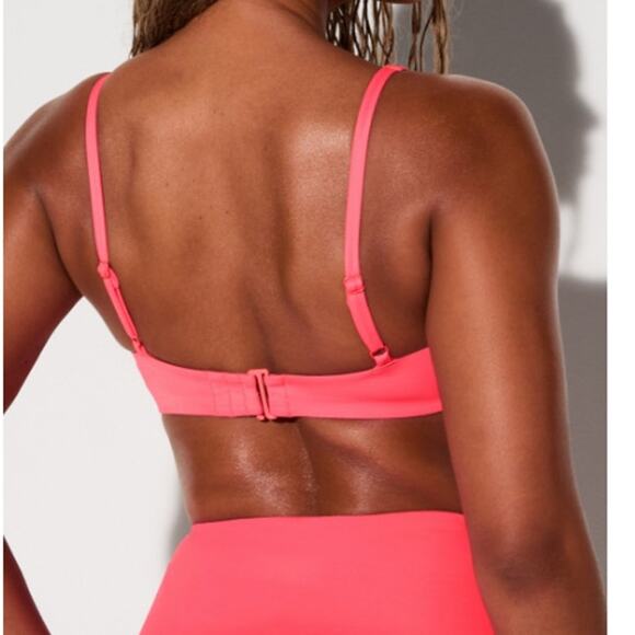 Fabletics Women's Pink Punch Neon Scoop Swim Top Size M - Picture 2 of 8